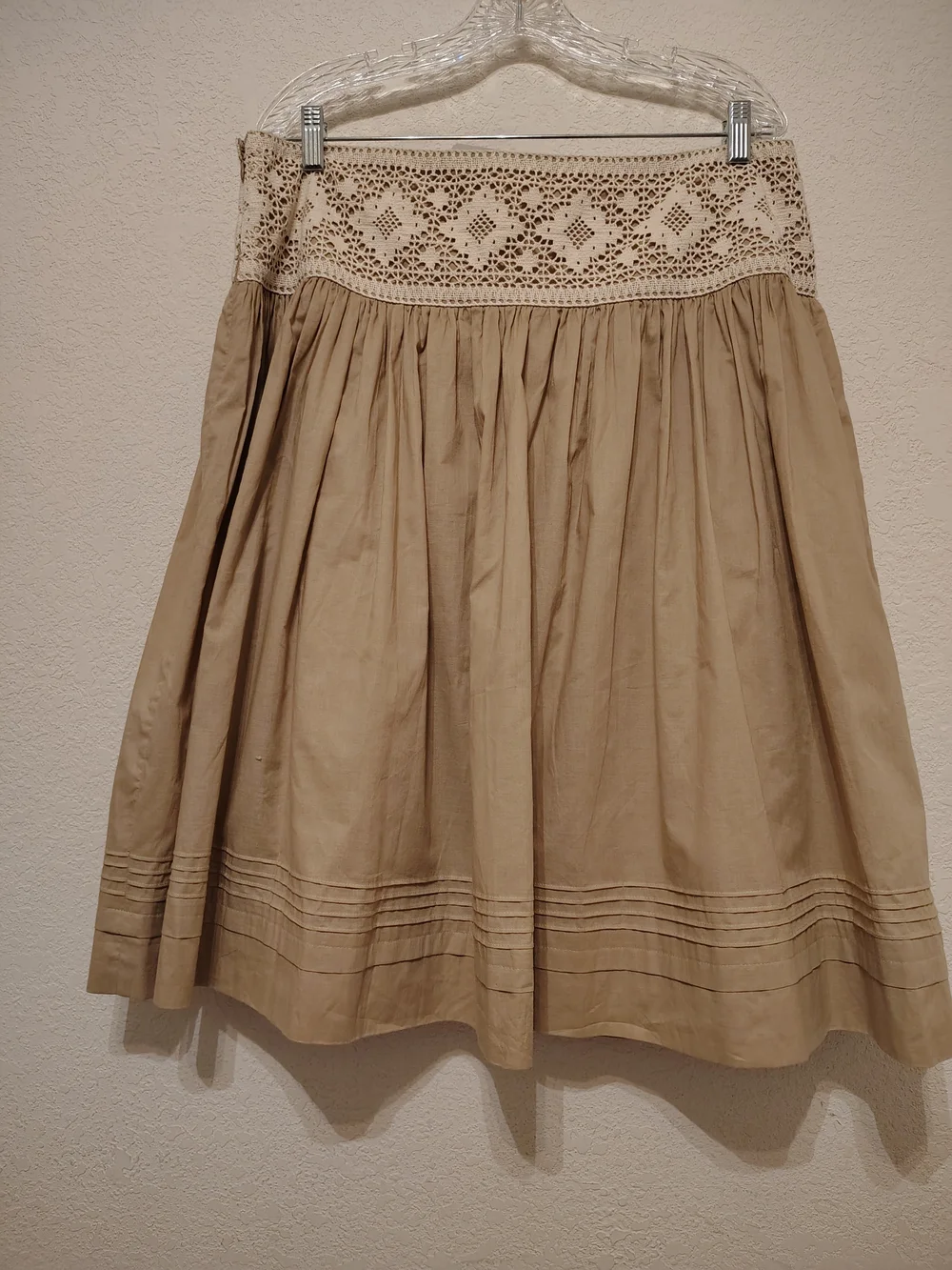 NWT Nicole By Nicole Miller Boho Chic A-line Skirt Size 16 Cashew Color - Picture 6 of 9
